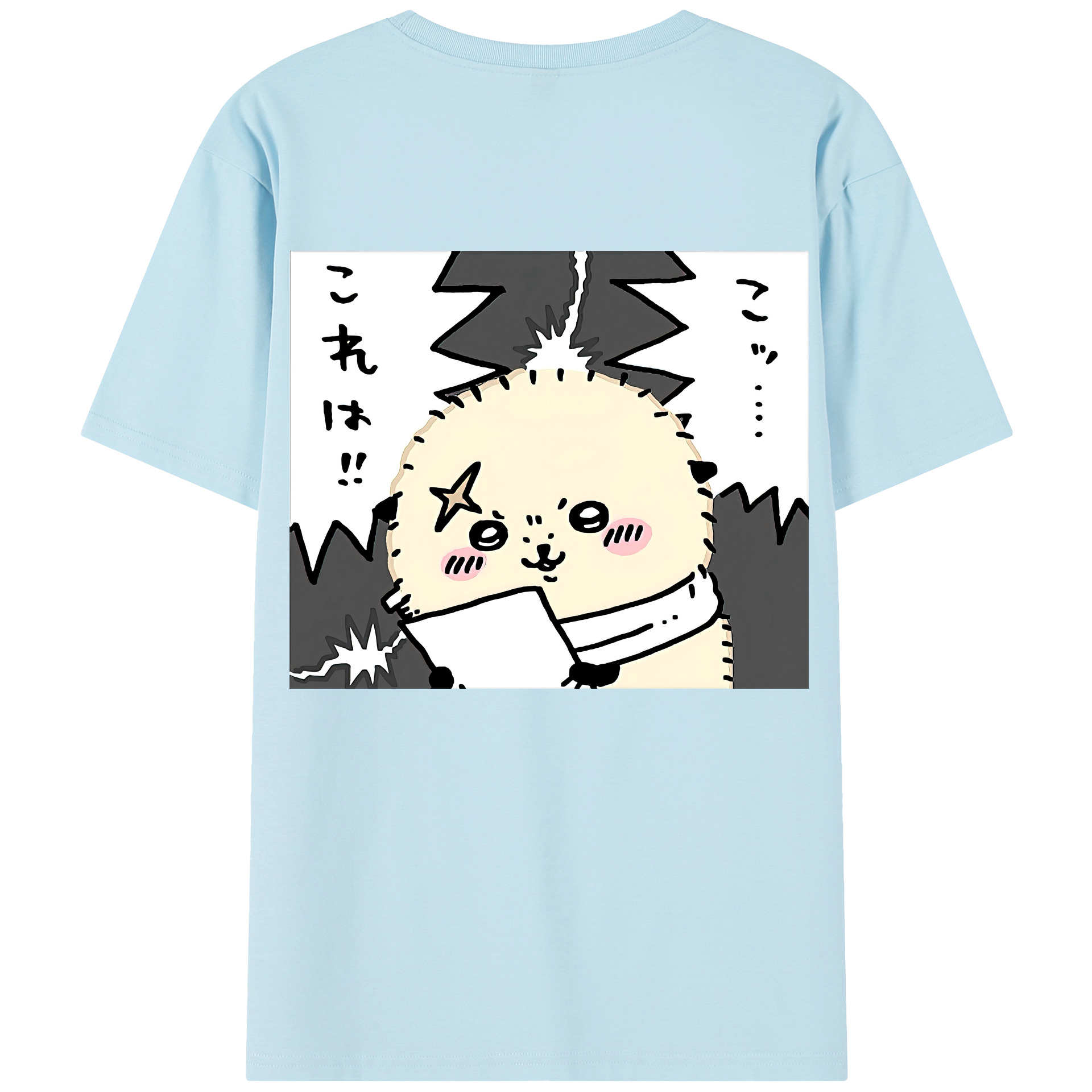 （画像用） ちいかわ ラッコ Chii-kawa Sea otter 綿100％半袖Tシャツ（背面プリント）